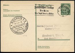 BOCHUM/ *1II/ Freilichtbühne Wienkopp/ ..Bis Sept. Sonnt.u.Mittw. 1934 (28.5.) MWSt  U N D  Textgleicher HWSt: BOCHUM 1/ - Theatre