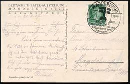 MAGDEBURG 1/ DEUTSCHE/ THEATER-AUSSTELLUNG.. 1927 (22.8.) HWSt Auf Passender Foto-Ak.: DEUTSCHE THEATER-AUSSTELLUNG.. (K - Theatre