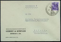 DÖBELN/ HEIMATFEST AM 12.,13.U.14.JUNI 1954 (17.2.) Seltener HWSt = Aschenputtel (mit Taube) Klar Gest. Firmen-Bf. (Bo.1 - Schrijvers