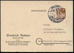 (20a) HAMELN 1/ DIE RATTENFÄNGERSTADT 1951 (10.8.) HWSt = Rattenfänger Mit Flöte U. Ratten 3x Klar Auf Bauten-Frankatur, - Schrijvers