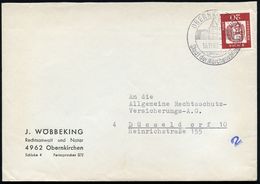 OBERNKIRCHEN (HAN)/ Luftkurort/ Stadt D.Märchensänger 1962 (13.11.) Aptierter HWSt = Alte PLGZ Entfernt! (Burg) Auf Firm - Schrijvers