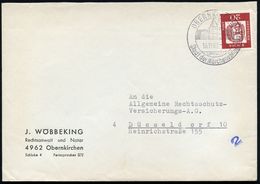 OBERNKIRCHEN (HAN)/ Luftkurort/ Stadt D.Märchensänger 1962 (13.11.) Aptierter HWSt = Alte PLGZ Entfernt! (Burg) Auf Firm - Schriftsteller