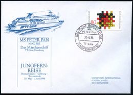 B.R.D. 1986 (30.5.) 2K-BPA: DEUTSCHE SCHIFFSPOST/MS/PETER PAN/TT-Line/JUNGFERNREISE Klar Auf Passendem Schiffspost-SU: M - Schrijvers