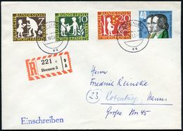 B.R.D. 1960 (21.10.) Wofa Jugend Kompl. Satz = Gebr.Grimm U. Märchen "Sternthaler" , Klar Gest. + RZ: Bremen 5/c, Inl-R- - Ecrivains