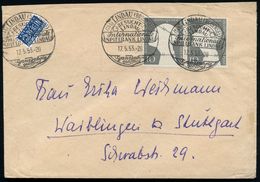(14b) LINDAU (BODENSEE)/ BESUCHT/ LINDAU/ Jnternationale/ SPIELBANK.. 1953 (17.5.) HWSt. (2 Lindenblätter) 3x Auf Paar 1 - Ohne Zuordnung