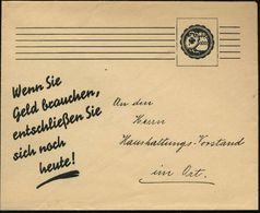 DEUTSCHES REICH 1935 (ca.) Postwurfsendung Mit Marken- U. Stempel-Imitation: Wenn Sie Geld Brauchen.. (Geldsack, Kleebla - Ohne Zuordnung