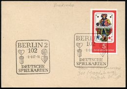 102 BERLIN 2/ DEUTSCHE/ SPIELKARTEN 1967 (3.8.) SSt = Deutsche Spielkarten-Symbole Auf EF 5 Pf. "Deutsche Spielkarten" , - Unclassified