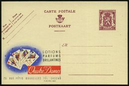 BELGIEN 1946 65 C. Reklame-P., Viol.: ..PARFUMS/BRILLANTINES, Quatre Dames.. (Herz-, Karo-, Kreuz-, Pik-Dame) Ungebr. (M - Unclassified