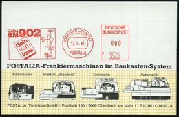 B.R.D. 1984 (13.9.) AFS: VORFÜHRSTEMPEL/POSTALIA/F/Zeiss/EM 902/Gain/from/loss.. = Geometr.-mathemat. Formel, Seltene Po - Unclassified