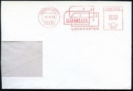 7031 MAGSTADT/ HUMMEL/ Lochkarten-Kartensätze/ Endlosformulare 1963 (6.8.) AFS = Lochkarten (Hollerith-System) Teil-Bf.  - Informatica