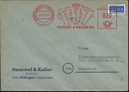 (14b) ALDINGEN (b SPAICHINGEN)/ Die Guten..Werkzeuge/ HOMMEL & KELLER KG. 1952 (20.5.) Dekorat. AFS = 8 Verschied. Mecha - Non Classificati