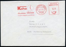 709 ELLWANGEN (JAGST)/ Koha/ Qualitäts-Uhren.. 1964 (24.11.) AFS = Zifferblatt . Klar Gest. Inl.-Bf. (Dü.E-26B) - UNRRA, - Horloges