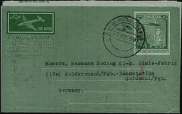 PAKISTAN 1956 (30.8.) 6 A. Aerogramm "Sanduhr", Grün, Klar Gest. (BIHAR) Bedarf! (HG.LF 13) - UNESCO - Uhrmacherei