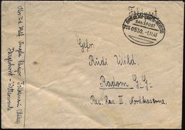 Falkenau/ Schles. 1943 (1.11.) Bahn-Oval.: BRESLAU - BRIEG - NEISSE/BAHNPOST/ZUG 0530. + Hs. Abs.: "Falkenau.. Fliegerho - Clima & Meteorologia