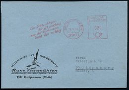 2901 GROSSENMEER/ Ein Blitzableiter/ Der Ist Wichtig.. 1964 (29.6.) AFS Auf Reklame-Bf.: BLITZSCHUTZ IST HAUSSCHUTZ, Han - Klimaat & Meteorologie