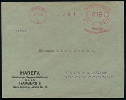 HAMBURG/ 8/ Harefa/ Hamburger Regenmäntelfabrik 1929 (26.4.) AFS Auf Firmen-Bf.: HAREFA.. (Dü.E-1BAm, Gr. Zähnlnr.!) - W - Climate & Meteorology