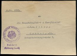 Hamburg 1930 (ca.) Dienst-Adreß-Aufkleber "Frei Durch Ablösung Reich" + 1K-HdN: DEUTSCHE SEEWARTE (Weimarer Adler) Orts- - Clima & Meteorologia