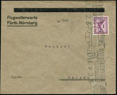 NÜRNBERG/ *2*/ DAS DÜRERJAHR.. 1928 (31.3.) BdMWSt Auf EF 15 Pf. Adler (Mi.A 379 EF) Aptierter Dienstbf.: Von Der K.B. L - Klima & Meteorologie