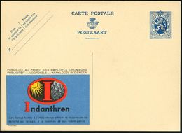 BELGIEN 1933 50 C. Reklame-P. Löwe, Blau: Indanthren.. = Sonne U. Regenwolke (IG-Farbenlogo) Ungebr. (Mi.P149 B) - Weltp - Clima & Meteorologia