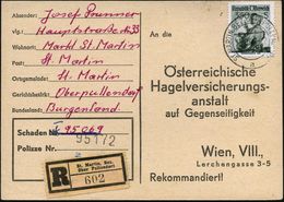 ÖSTERREICH 1960 (Aug.) 3,50 S. Trachten, EF Auf Vordr.Kt.: Österr. Hagelversichrunganstalt Wien = Hagelschaden-Meldekart - Climate & Meteorology