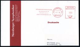 8500 NÜRNBERG 44/ NÜRNBERGER PHILHARMONIKER.. 1989 (6.7.) AFS 100 Pf. Auf (untem Verkürztem) Vordr.-Bf. - Volksfest / Pu - Music
