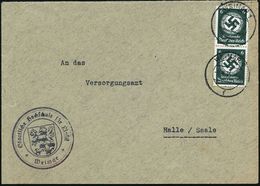 WEIMAR 1/ F 1935 (9.8.) 2K-Steg Auf Dienst 6 Pf. Paar + Viol. 3K-HdN: Staatliche Hochschule Für Musik/Weimar (thüring. W - Music