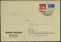 FALLERSLEBEN/ ..Geburtsstadt/ Hoffmanns/ Von/ Fallersleben 1950 (21.2.) HWSt Auf Fernbf. = Dichter Der Deutschen Nationa - Music