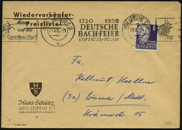 (10b) LEIPZIG C 2/ E/ 1750 1950/ DEUTSCHE/ BACHFEIER.. + Achtet/ Auf Den/ Kartoffelkäfer! 1950 (Juni) BdMWSt = 2 Texte V - Muziek