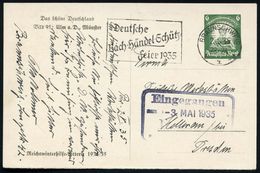 BRAUNSCHWEIG/ *1ca/ Deutsche/ Bach-Händel-Schütz-/ Feier 1935 (2.5.) MWSt , Klar Gest. Sonder-BiP 6 Pf. WHW-Lotterie (Ul - Musique