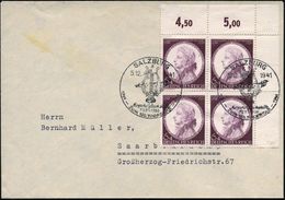 SALZBURG/ A/ W.A.Mozart/ Mozarts Geburtsstadt../ ZUM 150.TODESTAG 1941 (5.12.) SSt Type I = Runder UB "a", 2x (Lyra) Auf - Musik