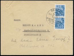 DESSAU 1/ IV.RICHARD WAGNER/ FESTWOCHEN 1956 (März) Seltener HWSt = Wagner-Kopf (ohne Mütze) Klar Gest. Bedarfs-Bf. (Bo. - Muziek