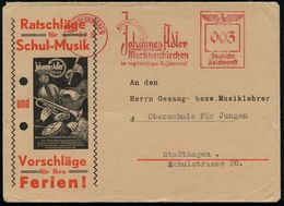 MARKNEUKIRCHEN/ Johannes Adler/ ..im Vogtländischen Musikwinkel 1939 (7.2.) AFS Klar Auf Dekorativem Reklame-Bf.: Johann - Muziek