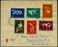 BULGARIEN 1961 (29.4.) "Festival Der Bulgarischen Jugend", Kompl. Satz = Volkstanz, Ballet, Akrobatik (u. Dudelsack-Spie - Danza