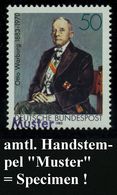 B.R.D. 1983 (Aug.) 50 Pf. "100. Geburtstag Otto Warburg" (Nobelpreis 1931) + Amtl. Handstempel  "M U S T E R" , Postfr.  - Premio Nobel
