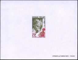 KONGO (BRAZZALVILLE) 1975 75 F. "100. Geburtstag Dr. Albert Schweitzer",  U N G E Z.  Ministerblock = Kopfbild/Frau M. K - Prix Nobel