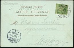 FRANKREICH 1900 (9.9.) 2K-SSt.: PARIS EXPOSITION/ I N V A L I D E S Klar A. Color-Litho-Expo-Ak.: Algerischer Pavillon,  - Ete 1900: Paris