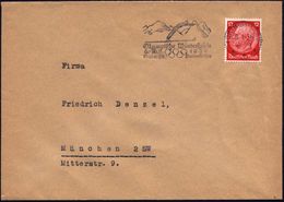 FÜRTH (BAYERN)2/ ***/ Olymp.Winterspiele/ 6.-16.2. 1936 (8.1.) Seltener MWSt (Skispringer) Klar Auf. Firmenbf., Rs. Abs. - Verano 1936: Berlin