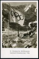 GARMISCH-PARTENKIRCHEN/ */ Olympische Winterspiele/ 6.-16.2. 1936 (13.2.) MaWSt. (Skispringer) Auf EF 6 + 4 Pf. Winter-O - Zomer 1936: Berlijn