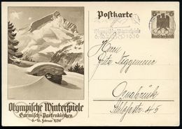 GARMISCH-PARTENKIRCHEN/ */ Olympische Winterspiele/ 6.-16.2. 1936 (16.2.) MaWSt (Skispringer) Vom Finaltag Auf Passender - Zomer 1936: Berlijn