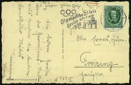 LANDSHUT (BAY)2/ B/ Olymp.Spiele/ Berlin 1.-16.Aug. 1936 (13.7.) Seltener MWSt (Brandenbg.Tor Etc.) Klar Gest. Bedarfs-A - Ete 1936: Berlin