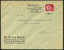 BERLIN NW7/ Mn/ BERLIN 1936/ Ausstellung/ DEUTSCHLAND/ 28.7.-26.8. 1936 (9.7.) Seltener MWSt Klar Auf Firmenbf. (Bo.S 21 - Estate 1936: Berlino