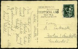 HAMBURG 1/ A/ BERLIN 1936/ Ausstellung/ DEUTSCHLAND.. 1936 (4.7.) Seltener MWSt Klar Auf Bedarfs-Ak. (Hafen), = Frühdatu - Ete 1936: Berlin