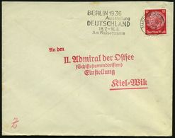 MAGDEBURG BPA 7/ N/ BERLIN 1936/ Ausstellung/ DEUTSCHLAND.. 1936 (18.7.) Seltener MWSt Klar Auf Dienst-Bf. An II. Admira - Zomer 1936: Berlijn