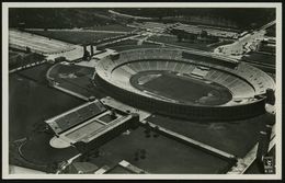 Berlin-Charlottenburg 1936 Amtl. S/w.-Olympia-Foto-Ak: Reichssportfeld, Olympia-Stadiom U. Schwimmstadion (Klinke-Luftbi - Verano 1936: Berlin