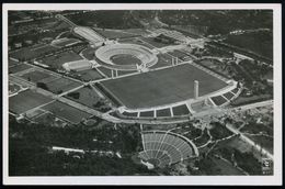 BERLIN OLYMPIA-STADION/ XI.Olympiade 1936 (16.8.) SSt Ohne UB (Olympia-Glocke) Auf EF 6 + 4 Pf. Olympiade (Mi.611 EF) S/ - Ete 1936: Berlin