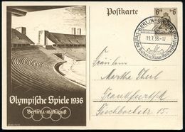 BERLIN-GRÜNAU/ Deutsche Ruder-u.Kanu-Meisterschaften 1936 (19.7.) SSt = Kajak- U. Kanu-Einer Auf Sonder-P. 6 + 4 Pf. Oly - Zomer 1936: Berlijn