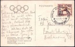 BERLIN OLYMPIA-STADION/ XI.Olympiade 1936 (10.8.) SSt Auf EF Olympia 15 + 10 Pf. Fechten (Mi.614 EF, + 45.- EUR, Kaum Si - Zomer 1936: Berlijn