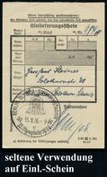 BERLIN OLYMPIA-SCHWIMMSTADION/ E/ XI.Olympiade 1936 (15.8.) SSt (Olympia-Glocke) Klar Auf R-Einl.-Schein!, Seltene Verwe - Ete 1936: Berlin