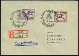 BERLIN FAHRBARES POSTAMT/ A/ XI.Olympiade 1936 (1.8.) SSt (Olympia-Glocke) Auf Olympiade 15+10 Pf. Fechten U. 40+35 Pf.  - Estate 1936: Berlino