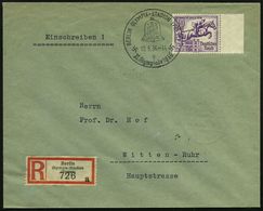 BERLIN OLYMPIA-STADION (PRESSE)/ / XI.Olympiade 1936 (1.8.) SSt (Olympia-Glocke) Auf 40 Pf.+ 35 Pf. Olympia-Military = S - Ete 1936: Berlin